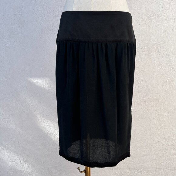 Stella McCartney x H&M Black 100% Silk Side Zip Pencil Skirt w/ Pockets 38/US 8 - Picture 14 of 14